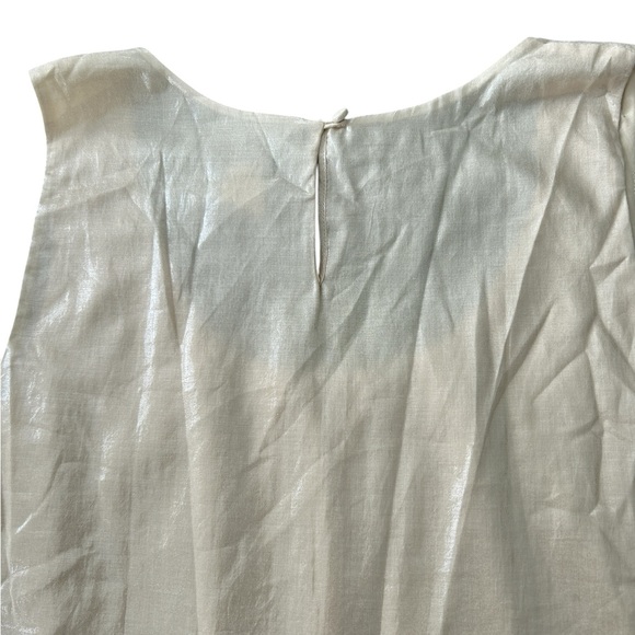 J. Crew sleeveless, shimmering gold tank, size 14, cotton, lined and lovely. - Picture 6 of 10